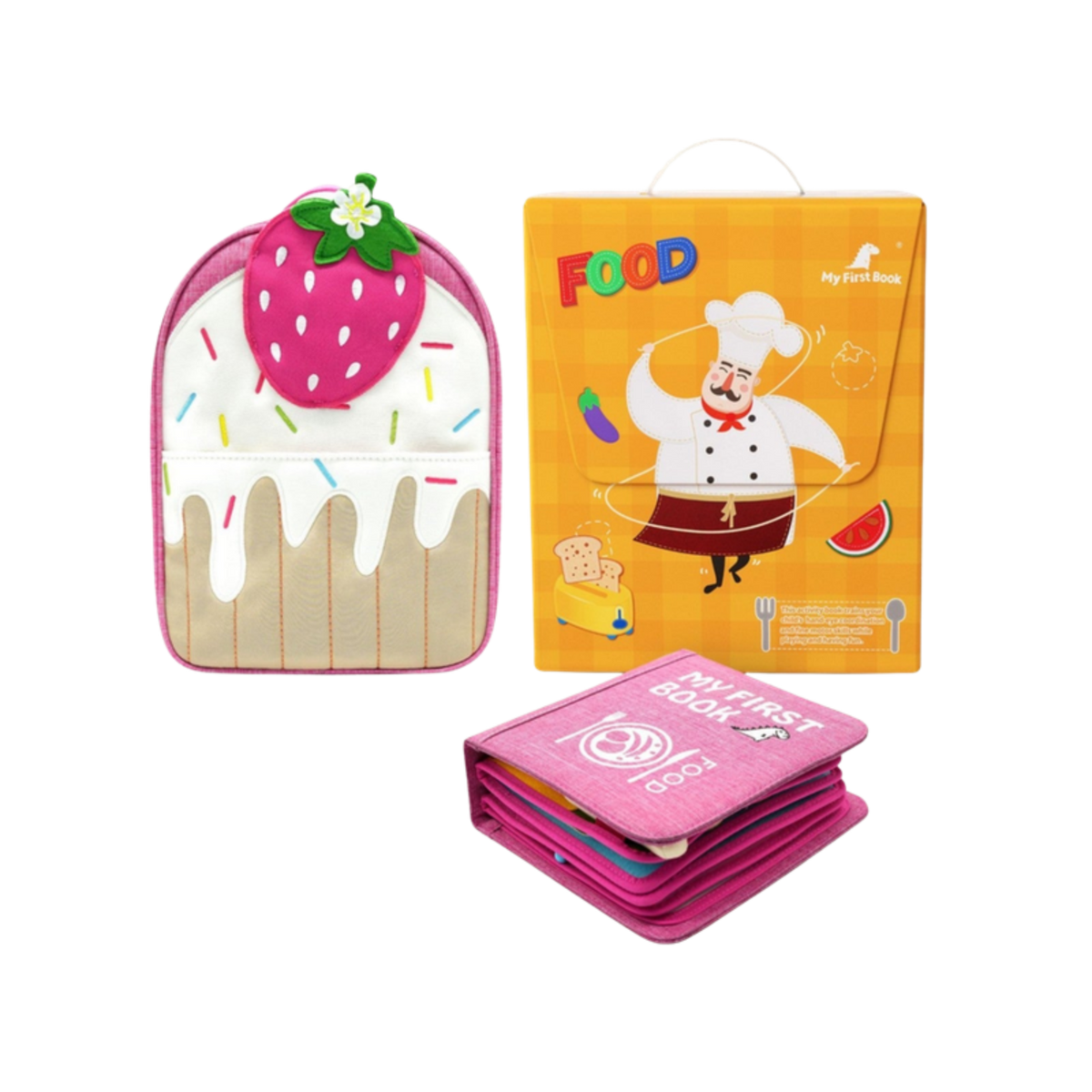 Envoltorio de regalo Pequeños gourmets (rosa)