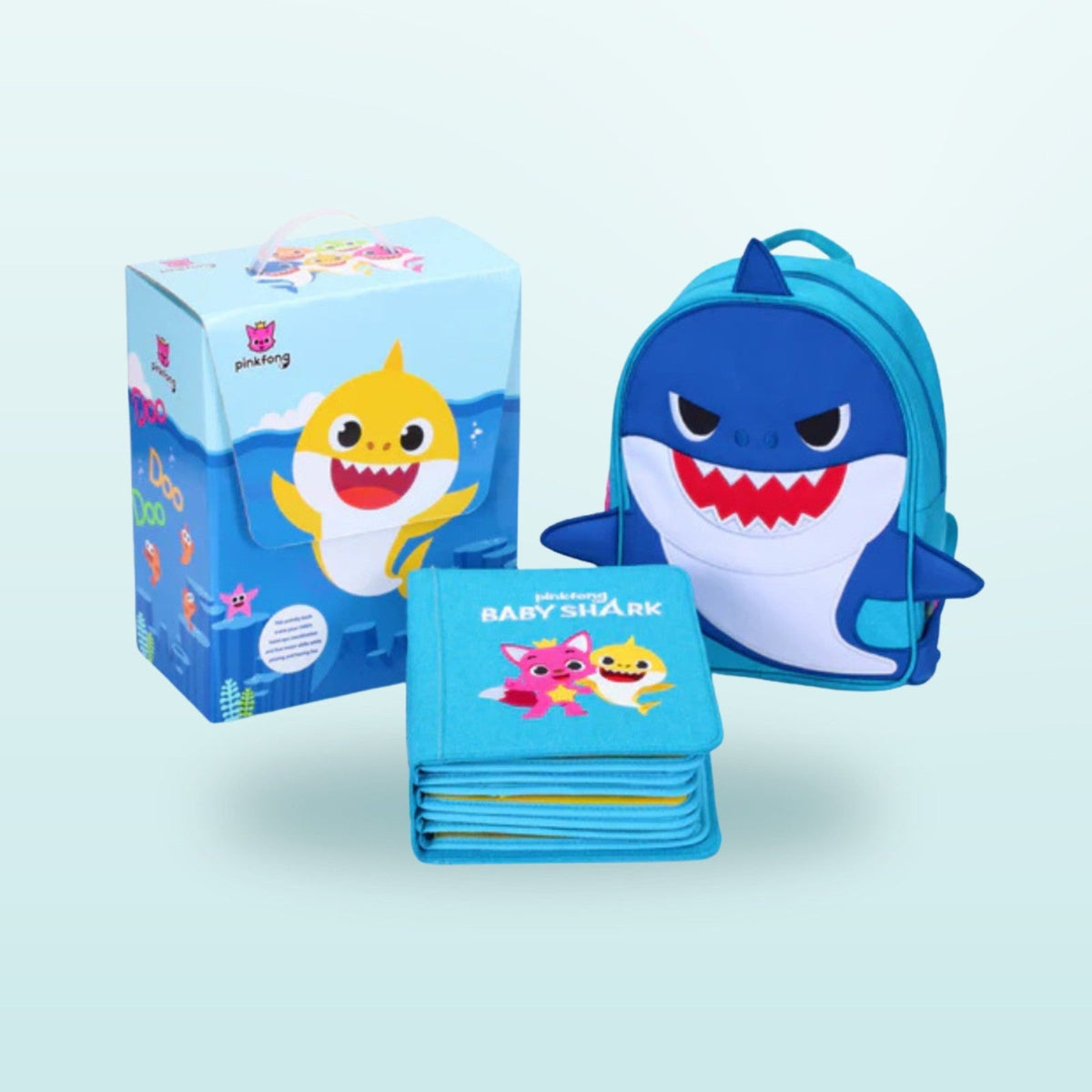 Set My First Book Baby Shark (Papá) con quiet book y mochila